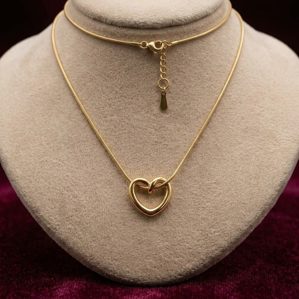 Open Heart Pendant Necklace