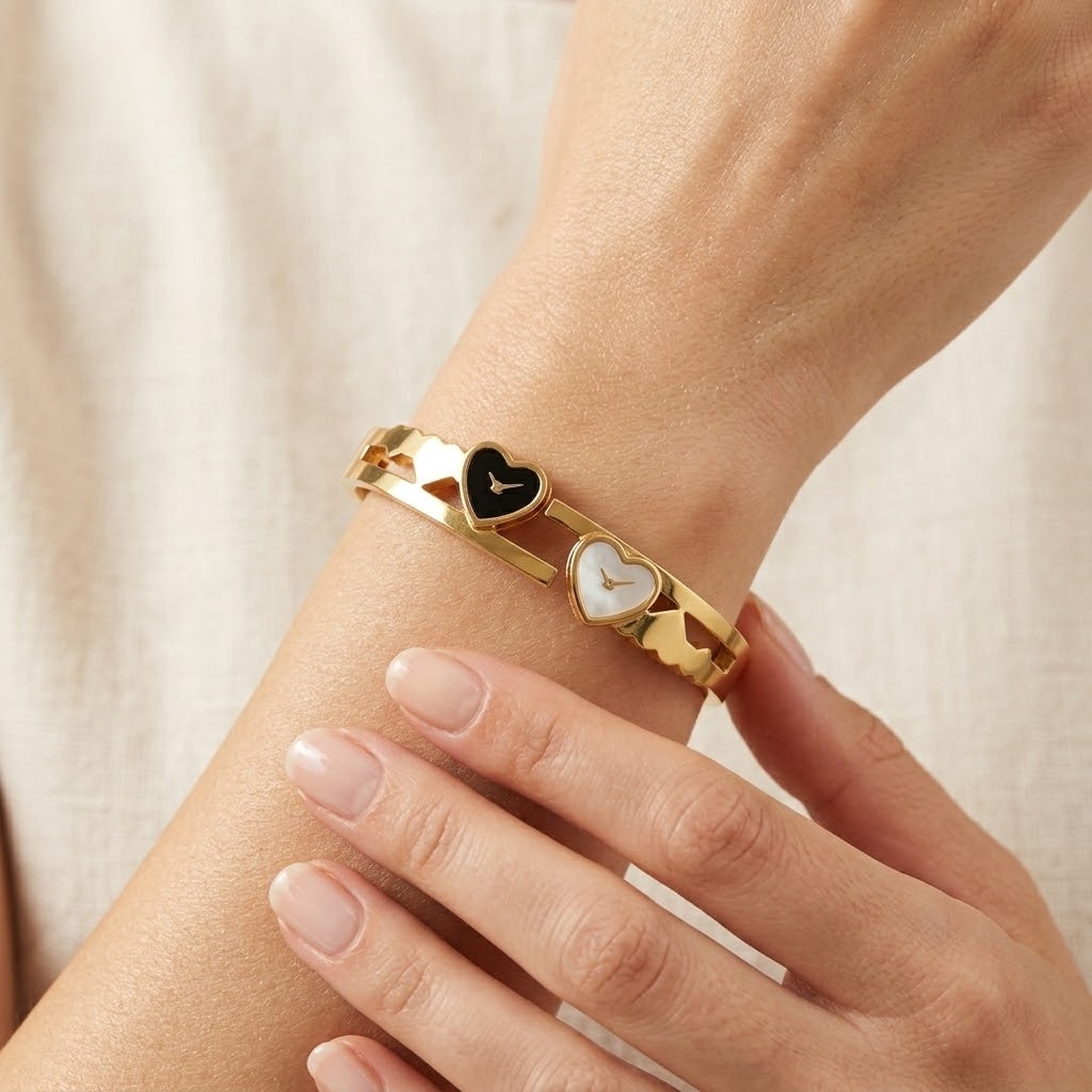 Duo Amore Heart Bangle