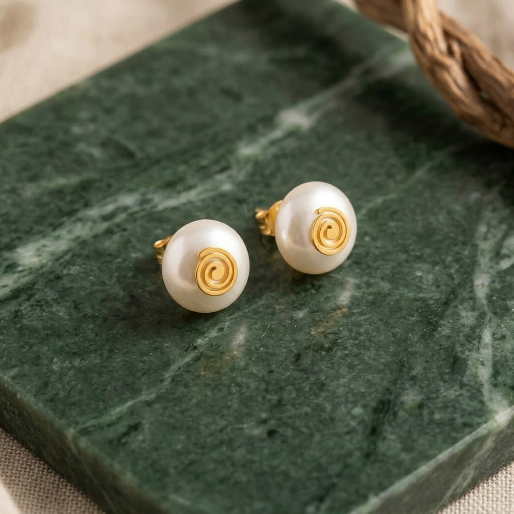 Pearl Swirl Studs