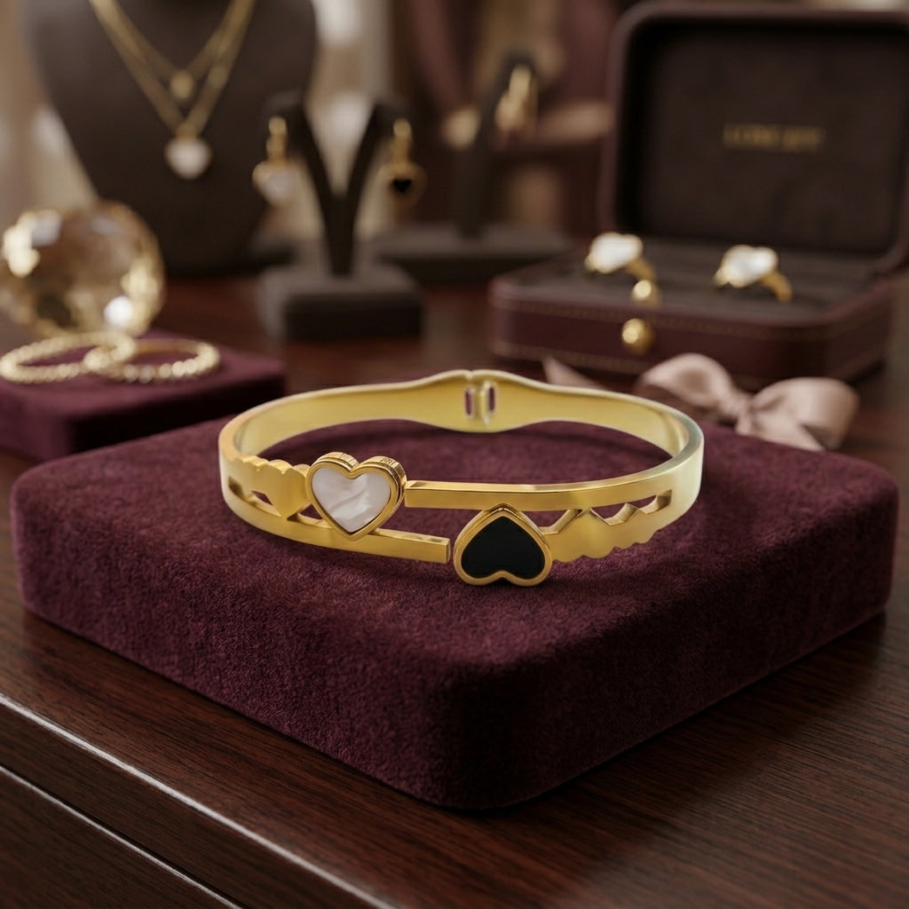 Duo Amore Heart Bangle