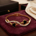 Twin Heart Infinity Bangle