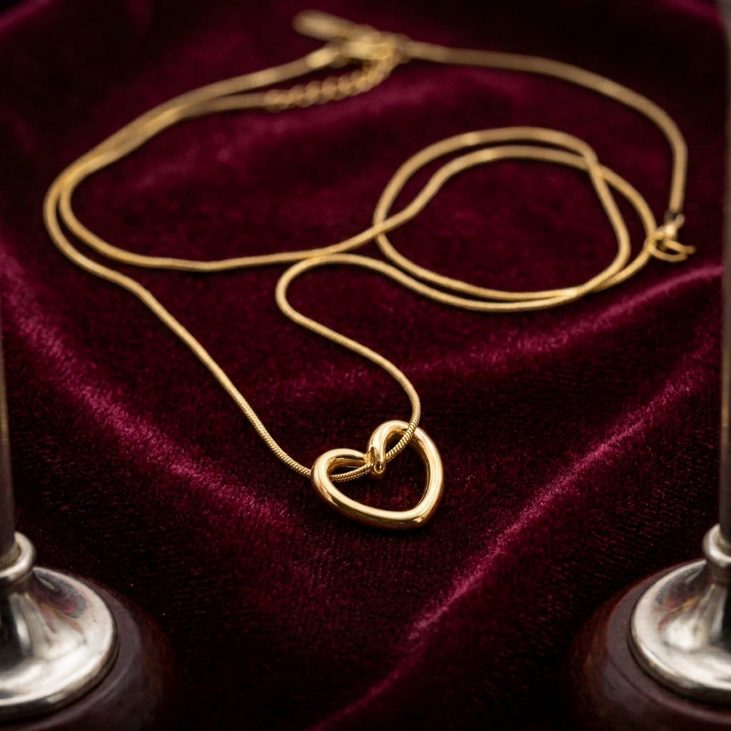 Open Heart Pendant Necklace