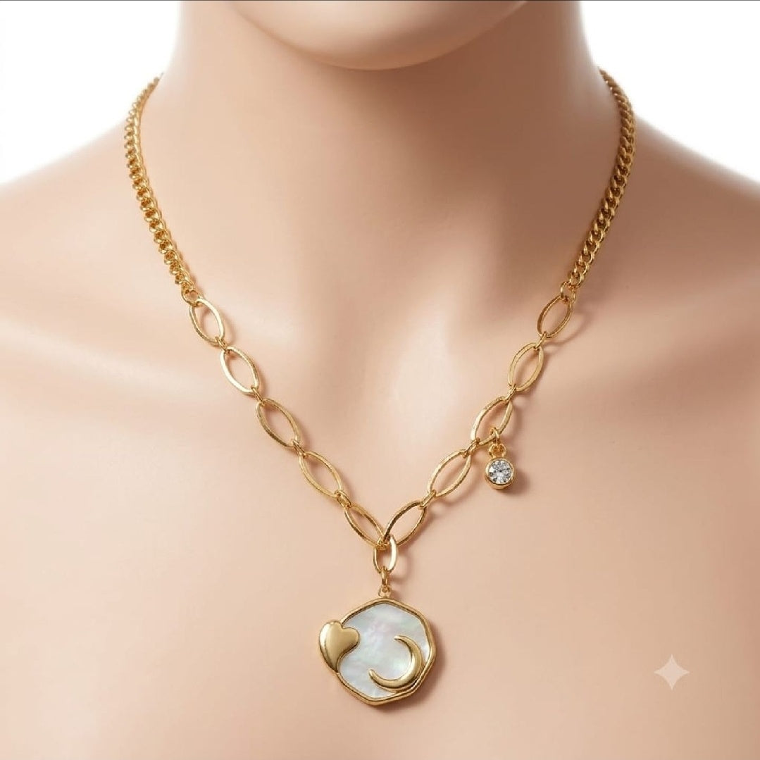 Celestial Heart Gold Bangle
