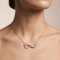 Rose Gold Infinity Butterfly Necklace