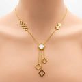 Golden Clover Cascade Necklace
