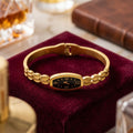 Vintage Gold Oval Watch Bangle